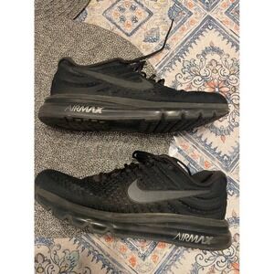 Nike Air Max 2017 Triple Black Mens Running Shoes 849559-004 Size 9.5